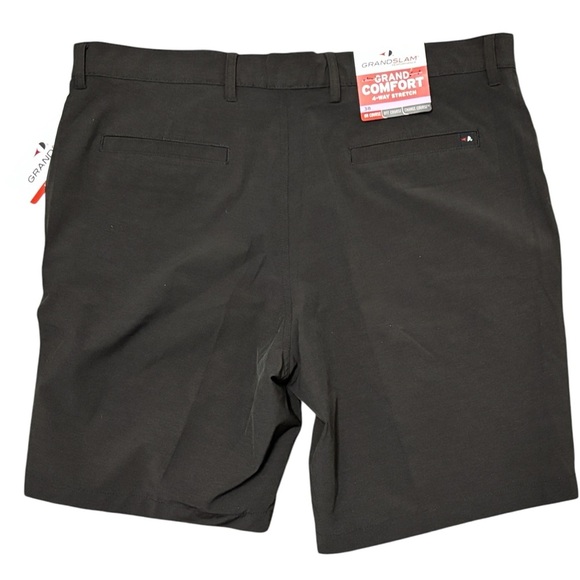 Grand Slam Performance Men 38 Black Heather Golf Short Score Card Pocket Stretch - Picture 2 of 9